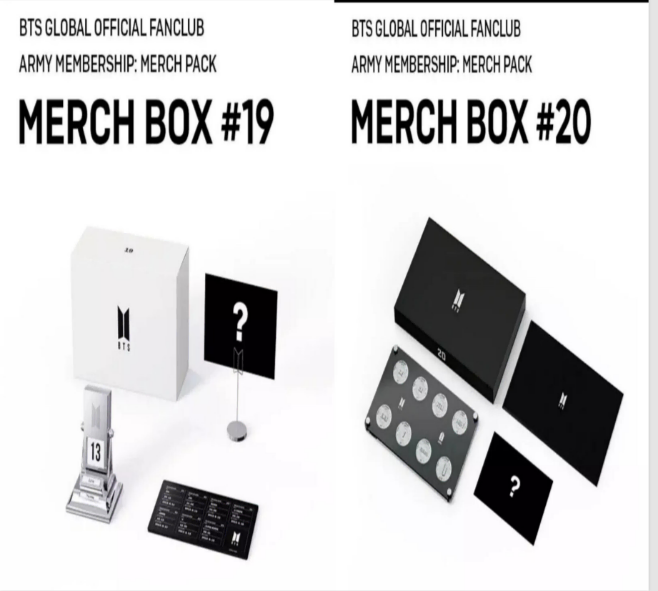 BTS 머치박스 19, 20 BTS MERCH BOX 19 + 20 일괄 | 브랜드 중고거래